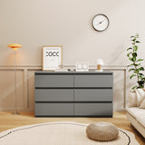 Hearth and Haven 3-Tier Dresser with 6 Drawers, Grey W1320141589