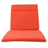 Christopher Knight Home® - Noble House - Salem Outdoor Orange Water Resistant Chaise Lounge Cushions - Set Of 2