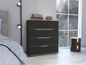 English Elm California Drawer Dresser - Four Spacious Drawers With Modern Multicolor Finish For Stylish Storage B128P148891