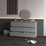 Hearth and Haven 3-Tier Dresser with 6 Drawers, Grey W1320141589