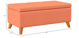 Christopher Knight Home® - Noble House - Harper Orange Fabric Storage Ottoman