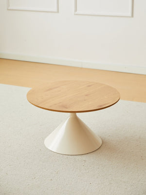 English Elm Round Nesting Coffee Table Set Wood Veneer Mdf Top Steel Base Living Room Accent W347S00004