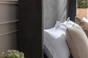 English Elm Harper Queen Upholstered Velvet Headboard 54" Tall — Elegant Curved Wingback, No Box Spring Needed, Walnut Feet B083P152031