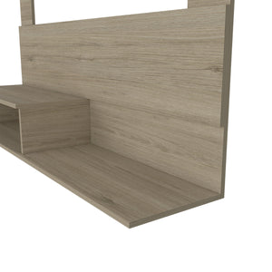 English Elm Cabos Floating Entertainment Center for TVs up to 55" — Space-Saving Pine Wall Unit with 2 Shelves, Easy Install B128P148890