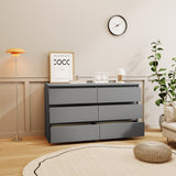 Hearth and Haven 3-Tier Dresser with 6 Drawers, Grey W1320141589