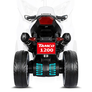 English Elm 12v Kids Ride on Motorcycle Three Wheel Electric Tricycle with Led Lights Bluetooth Red W1760110300