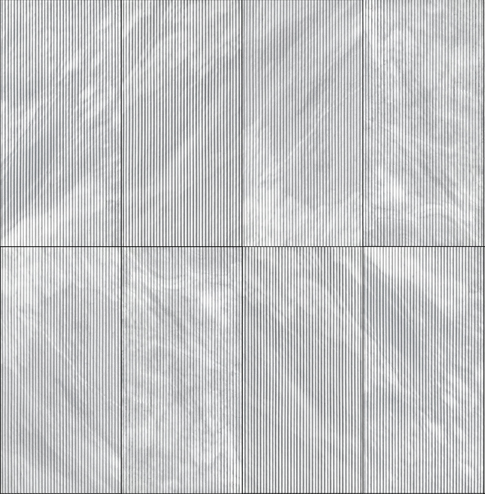 English Elm 12*24 Carrara Gray Marble - Textured 3D Fluted Natural Stone For Elegant Wall Installations, 4 Pcs W1696104354