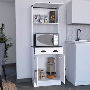 English Elm Tampa Tall Kitchen Pantry Cabinet with Drawer and Dual Doors, Engineered Wood, Compact Storage Multicolor 37.8 L x 20.1 W x 7.9 H B070P173169