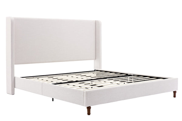 English Elm Harper Tall Headboard Upholstered Bed - 54" High, Elegant Design, No Box Spring Needed, Easy Assembly B083P358493