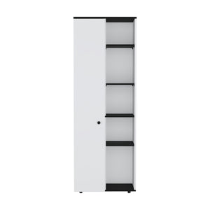 English Elm Hoyt Engineered Wood Kitchen Pantry Cabinet with 10 Compartments for Organized Clutter-Free Storage Multicolor 70.1 L x 16.5 W x 5.5 H B070P173178