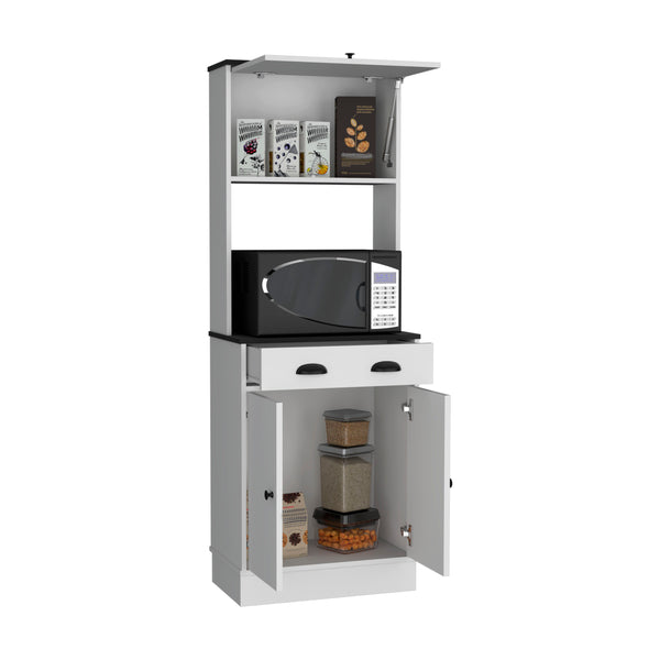 English Elm Tampa Tall Kitchen Pantry Cabinet with Drawer and Dual Doors, Engineered Wood, Compact Storage Multicolor 37.8 L x 20.1 W x 7.9 H B070P173169