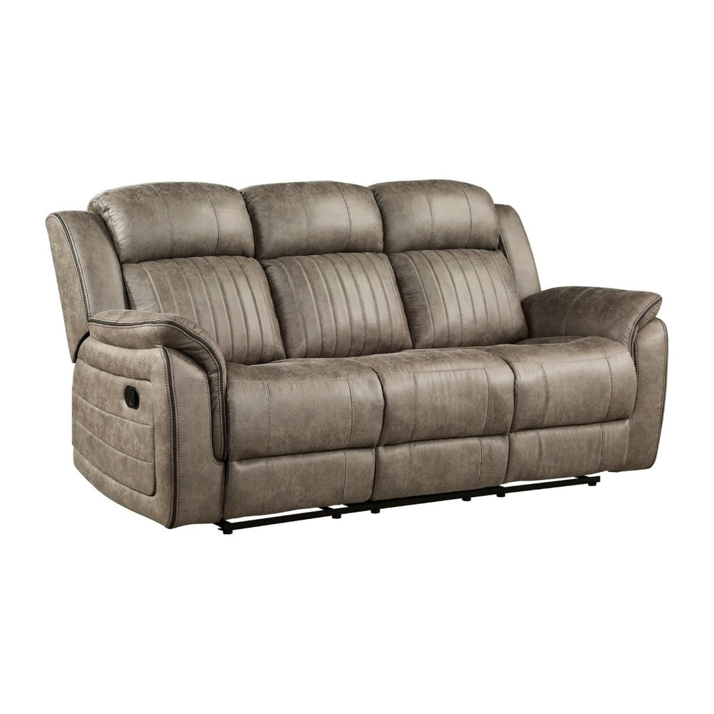 English Elm Classic Transitional Reclining Sofa Microfiber Upholstery Tufted Back Living Room B011P173405