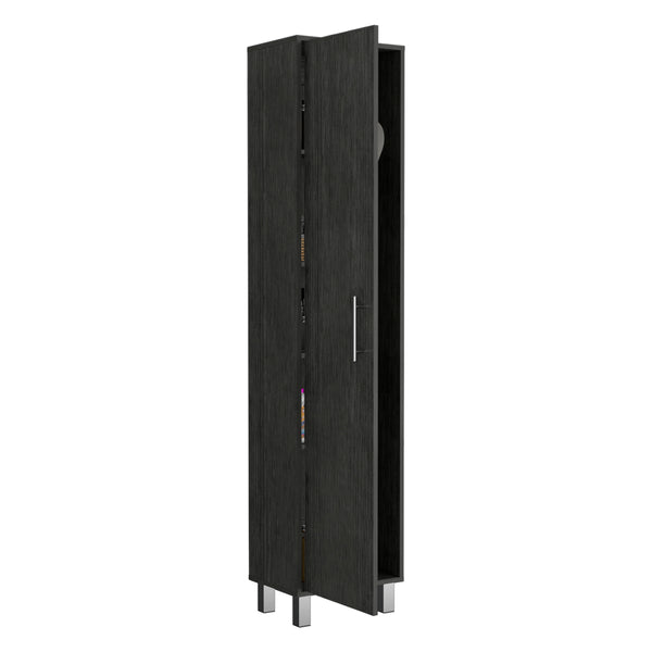 English Elm Laska Engineered Wood Storage Cabinet with Broom Hanger and Five Shelves for Neat Home Organization Brown 69.6 L x 20 W x 3.5 H B070P173188