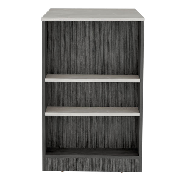 English Elm Portree Multicolor Kitchen Island with 3-Side Shelves, Engineered Wood Top 23.2x36.2" - Versatile Storage B070P173193