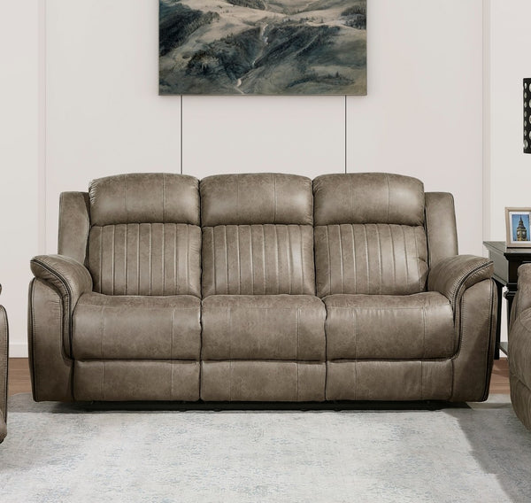 English Elm Classic Transitional Reclining Sofa Microfiber Upholstery Tufted Back Living Room B011P173405