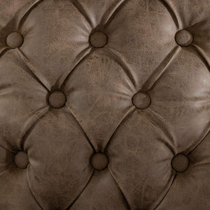 English Elm French Solid Wood Dining Chair with Nailhead Trim, High-Density Foam & Steel Spring Cushion, Hand-Pulled Backrest Upholstery, Supports 300 lbs, Elegant Antique-Style Frame Brown W1143P166792