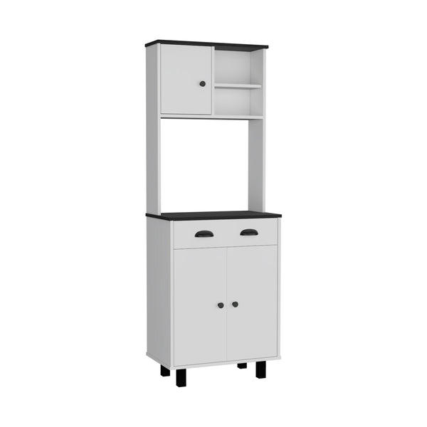 English Elm Salem Tall Kitchen Pantry Cabinet with Drawer, Two Closed Doors & Open Shelves for Organized Storage Multicolor 37.8 L x 18.5 W x 7.9 H B200P173183