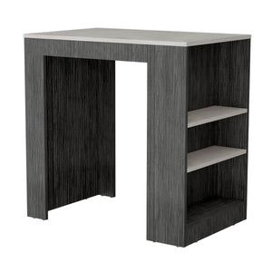 English Elm Portree Multicolor Kitchen Island with 3-Side Shelves, Engineered Wood Top 23.2x36.2" - Versatile Storage B070P173193