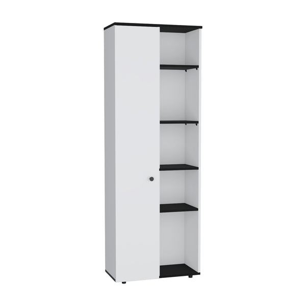 English Elm Hoyt Engineered Wood Kitchen Pantry Cabinet with 10 Compartments for Organized Clutter-Free Storage Multicolor 70.1 L x 16.5 W x 5.5 H B070P173178