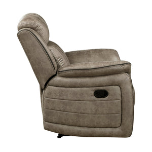 English Elm Classic Sandy Brown Recliner Chair Plush Microfiber Tufted Pillow-Top Arms Reclining Comfort B011P173410