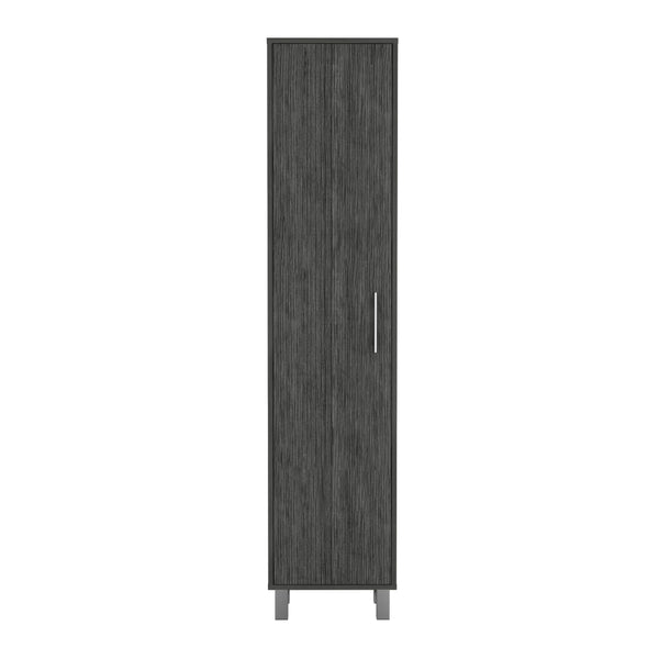 English Elm Laska Engineered Wood Storage Cabinet with Broom Hanger and Five Shelves for Neat Home Organization Brown 69.6 L x 20 W x 3.5 H B070P173188