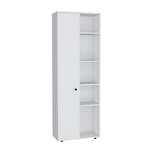 English Elm Hoyt Kitchen Pantry Cabinet with 10 Compartments for Organized Storage, Engineered Wood, Modern Style White 70.1 L x 16.5 W x 5.5 H B200P173177