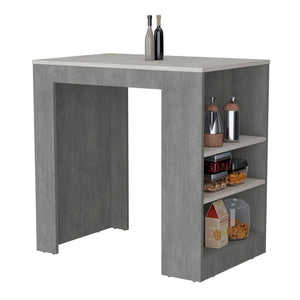 English Elm Portree Kitchen Island With 3-Side Shelving - Stylish Multi-Purpose Storage For Modern Spaces B200P173194-GIGA