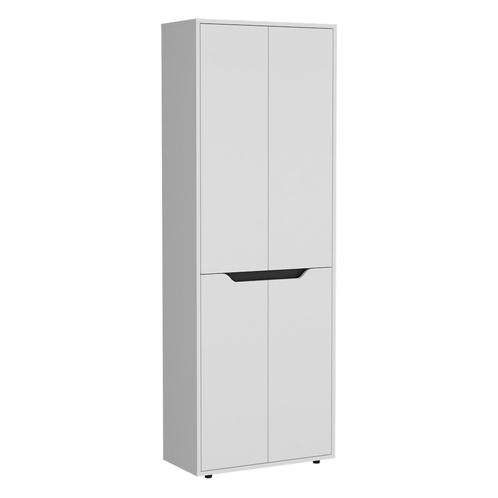 English Elm Herrin Modern Multicolor Kitchen Pantry Cabinet, 4 Doors 5 Shelves, Slim 66.9"H x 23.6"D Storage Solution B070P173176