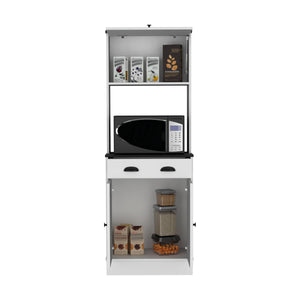 English Elm Tampa Kitchen pantry with drawer and dual cabinets for space-saving storage in laminate engineered wood cabinetry Multicolor 37.8 L x 20.1 W x 7.9 H B200P173169