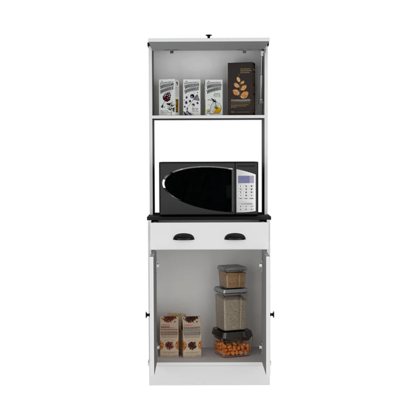 English Elm Tampa Tall Kitchen Pantry Cabinet with Drawer and Dual Doors, Engineered Wood, Compact Storage Multicolor 37.8 L x 20.1 W x 7.9 H B070P173169