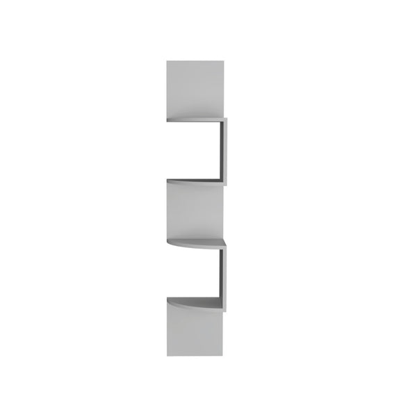 English Elm Rosset Floating Corner Shelf Tower Four Tier Wall Mounted Display for Modern Interiors B070P173207