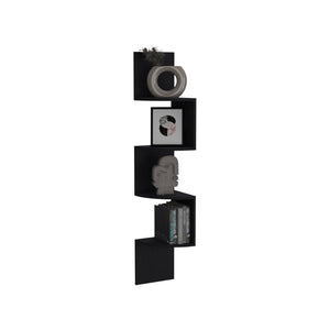 English Elm Rosset Floating Corner Shelf Tower Four Tier Wall Mounted Display for Modern Interiors B070P173206