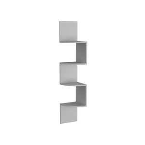 English Elm Rosset Floating Corner Shelf Tower Four Tier Wall Mounted Display for Modern Interiors B200P173207
