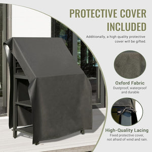 English Elm Outdoor Kitchen Island With Double Storage Rack, Durable Aluminum Prep Table & Protective Cover For Year-Round Use W1859P171908-GIGA