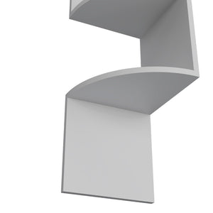 English Elm Rosset Floating Corner Shelf Tower Four Tier Wall Mounted Display for Modern Interiors B070P173207