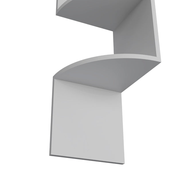 English Elm Rosset Floating Corner Shelf Tower Four Tier Wall Mounted Display for Modern Interiors B070P173207