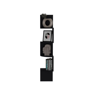 English Elm Rosset Floating Corner Shelf Tower Four Tier Wall Mounted Display for Modern Interiors B070P173206