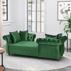 English Elm Christopher Knight Home® - Chaise Lounge Chair In Emerald Velvet – Modern Glam Furniture With Diamond Tufting & Accent Pillows 67581.00AEMD