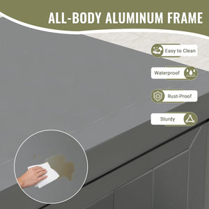 English Elm Outdoor Kitchen Island With Storage - Durable Aluminum Prep Table For Bbq, Patio & Deck Use W1859P171948