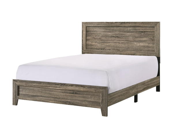 English Elm Grey Contemporary Queen Bed Frame in Durable Wood Finish — Chic, Low-Maintenance Design for Master or Guest Rooms Grey 66.5 L x 27.95 W x 5.51 H B011P174710