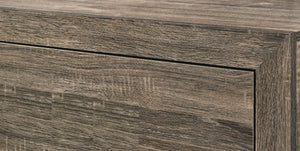 English Elm Rustic Transitional Tall 4-Drawer Chest with Weathered Finish, Spacious Storage, Sturdy Metal Hardware, Cozy Bedroom Accent Gray 19.1 L x 34.25 W x 46.9 H B011P375265