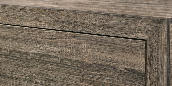 English Elm Rustic Transitional Tall 4-Drawer Chest with Weathered Finish, Spacious Storage, Sturdy Metal Hardware, Cozy Bedroom Accent Gray 19.1 L x 34.25 W x 46.9 H B011P375265