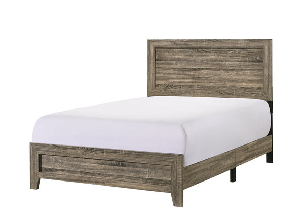 English Elm Grey Contemporary Queen Bed Frame in Durable Wood Finish — Chic, Low-Maintenance Design for Master or Guest Rooms Grey 45.2 L x 27.95 W x 5.51 H B011P174713