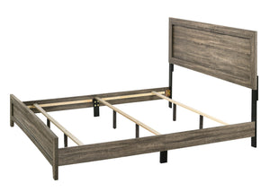English Elm Grey Contemporary Queen Bed Frame in Durable Wood Finish — Chic, Low-Maintenance Design for Master or Guest Rooms Grey 84 L x 27.95 W x 5.51 H B011P174711