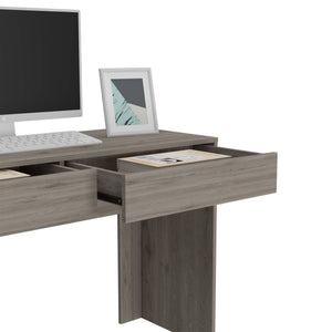 English Elm Tampa Engineered Wood Computer Desk with 2 Drawers in Beige — 47.3” Wide Worksurface, Storage B128P148814