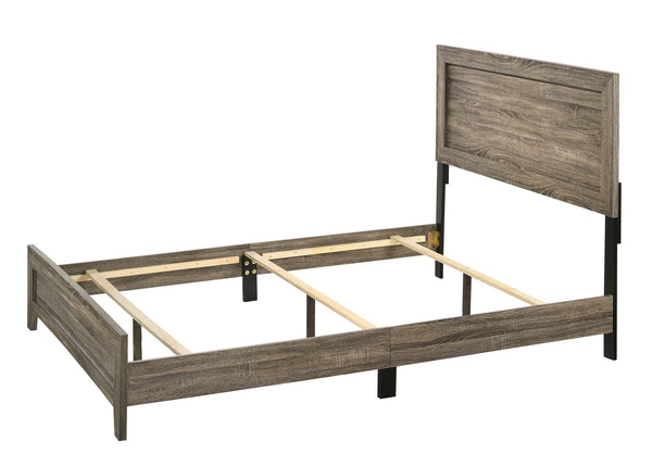 English Elm Grey Contemporary Queen Bed Frame in Durable Wood Finish — Chic, Low-Maintenance Design for Master or Guest Rooms Grey 66.5 L x 27.95 W x 5.51 H B011P174710