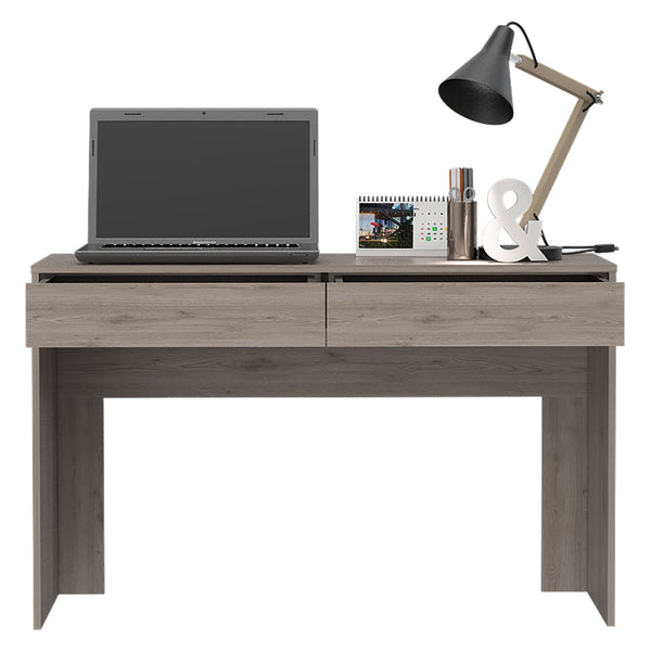 English Elm Tampa Engineered Wood Computer Desk with 2 Drawers in Beige — 47.3” Wide Worksurface, Storage B128P148814