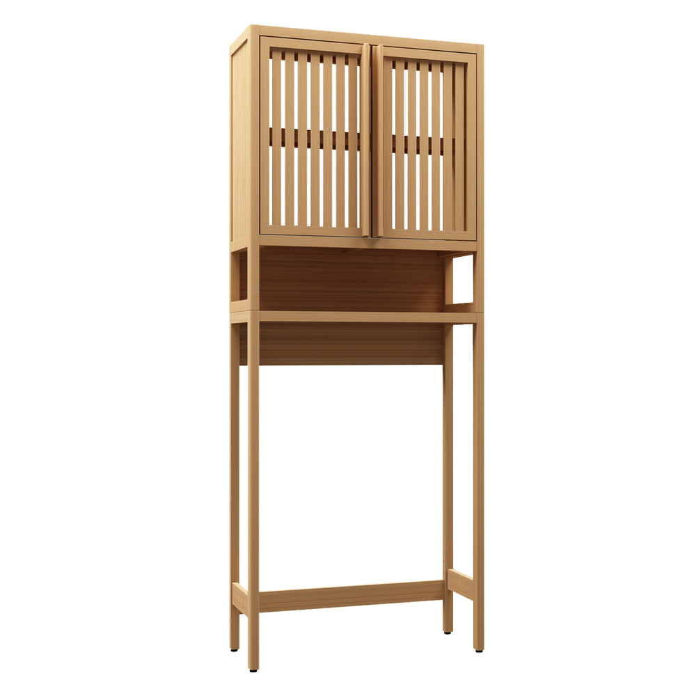 English Elm Toilet Bamboo Freestanding Storage Rack for Bathroom & Laundry — Space-Saving, Stylish Cabinet Organizer W2207P147171