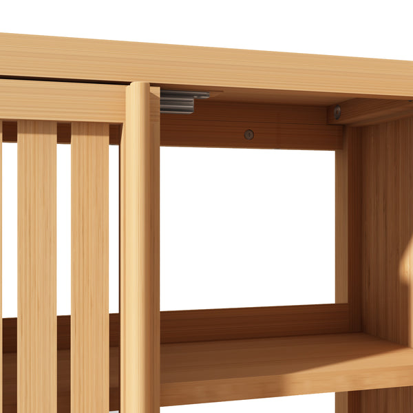 English Elm Bathroom Bamboo Wall Cabinet - Solid Bamboo Toilet Storage Box, Durable Eco-Friendly Minimalist Design (22.85x11.43x10.05) W2207P147167