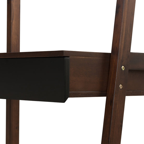 English Elm 32x17x68" Acacia Wood Ladder Bookshelf Open Display Unit for Living Room or Office W2078P174874